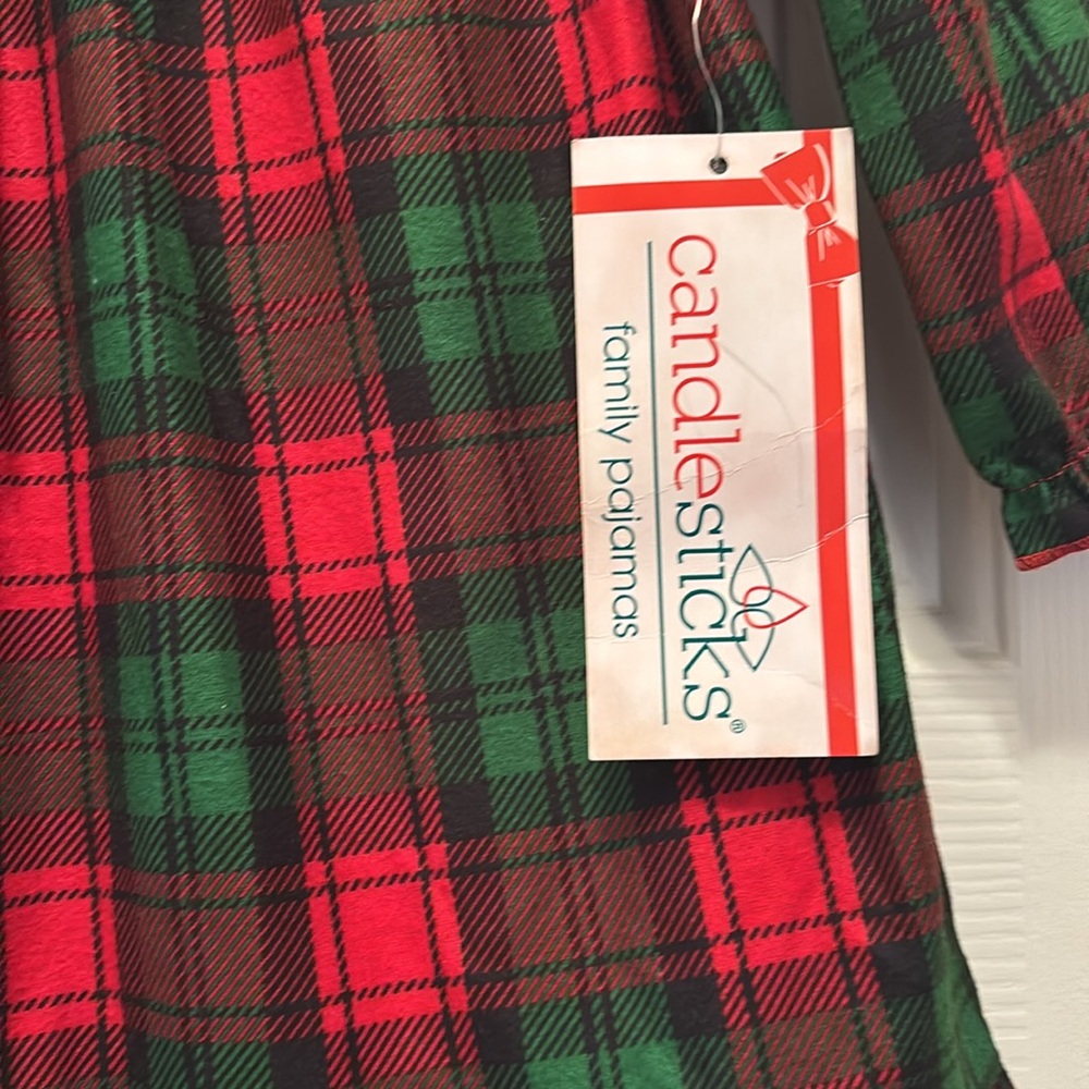 NWT Candlesticks Plaid Nightgown - Red and Green - Picture 2 of 5